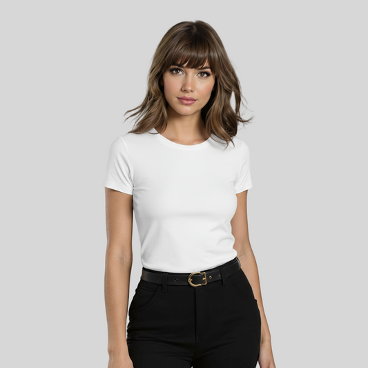 WHITE BASIC ELEGANT TANK TOP TEE