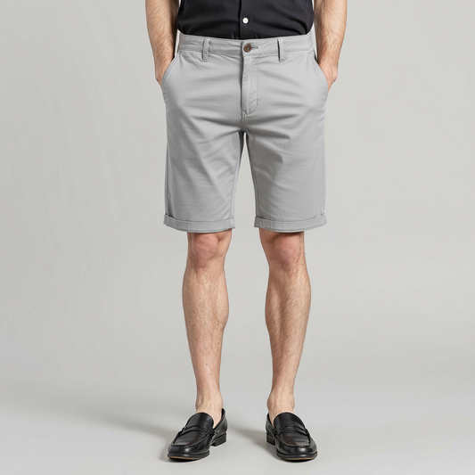 CLASSIC OLD MONEY LIGHT GRAY FORMAL SHORTS