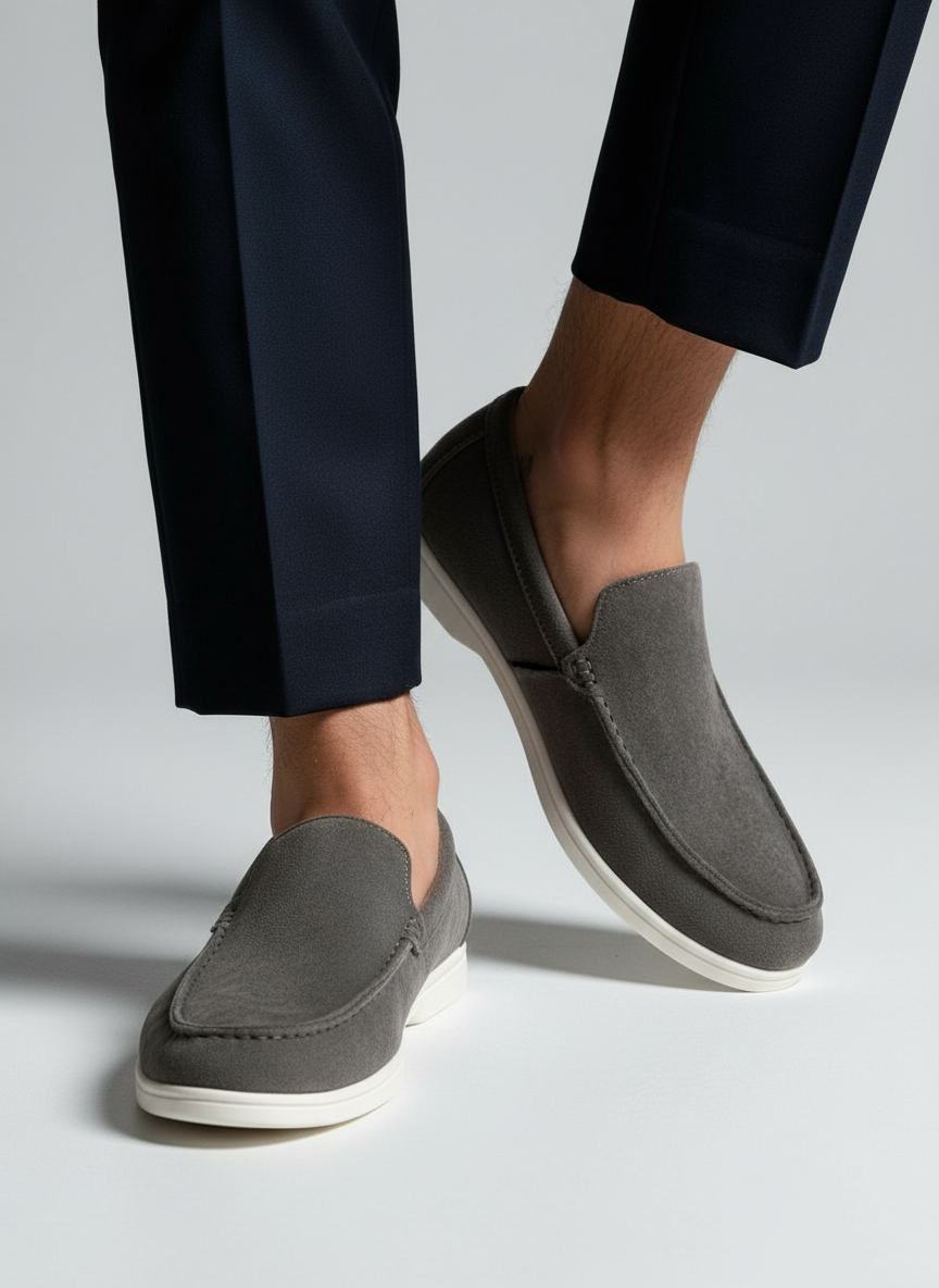 BRITISH INSPIRED GRAY CLASSIC LOAFERS