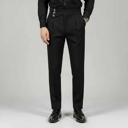 OLD MONEY PREMIUM BLACK GURKHA TROUSERS