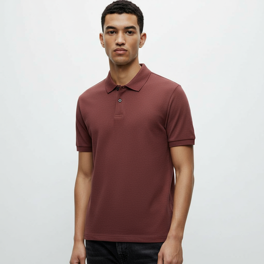 PREMIUM CLASSIC BURGUNDY COTTON POLO