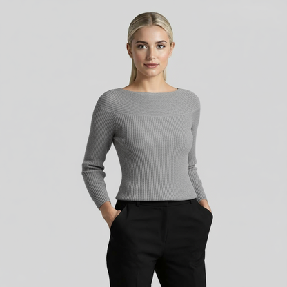 VINTAGE SLIM KNIT GRAY SWEATER