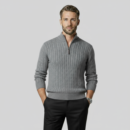 MODERN ELEGANCE GRAY SWEATER