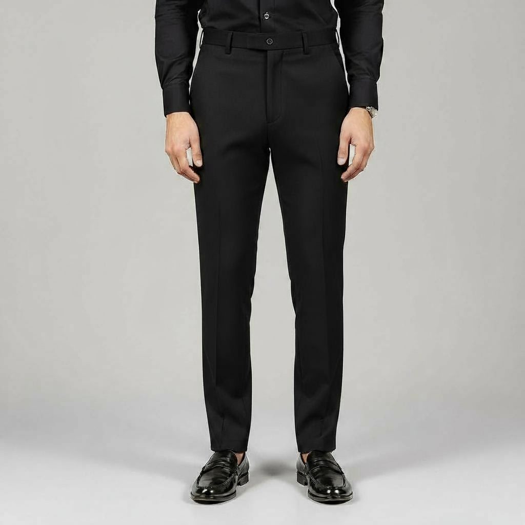 PLAIN BLACK ELEGANT TROUSERS