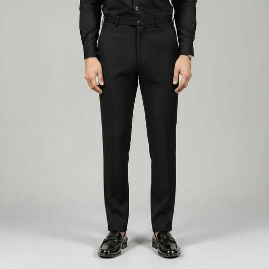 PLAIN BLACK ELEGANT TROUSERS