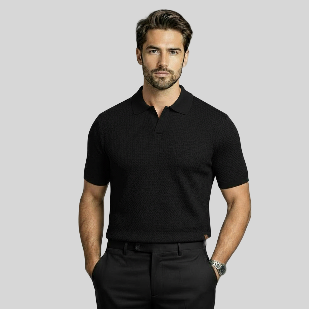 OLD MONEY BLACK BUSINESS POLO