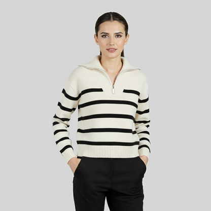 LANGLEY STRIPED KNIT PULLOVER